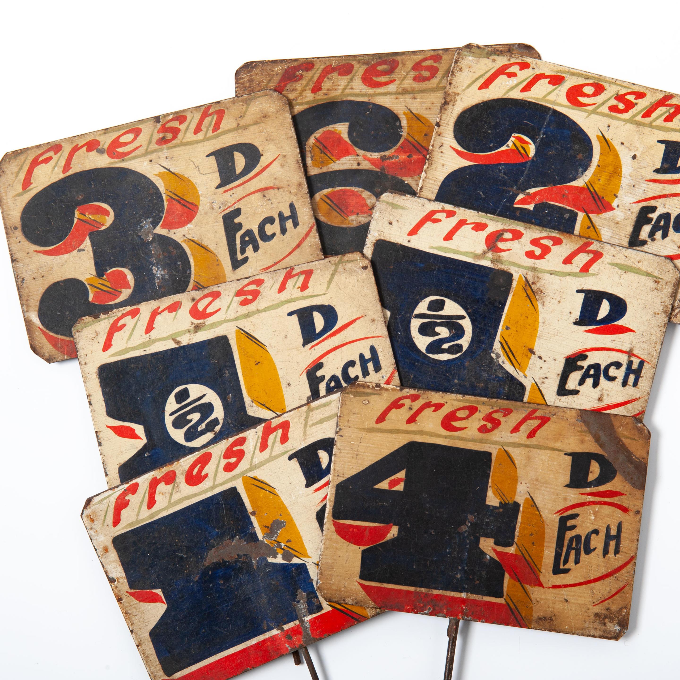 Early 20th Century Tole Grocers Signs For Sale