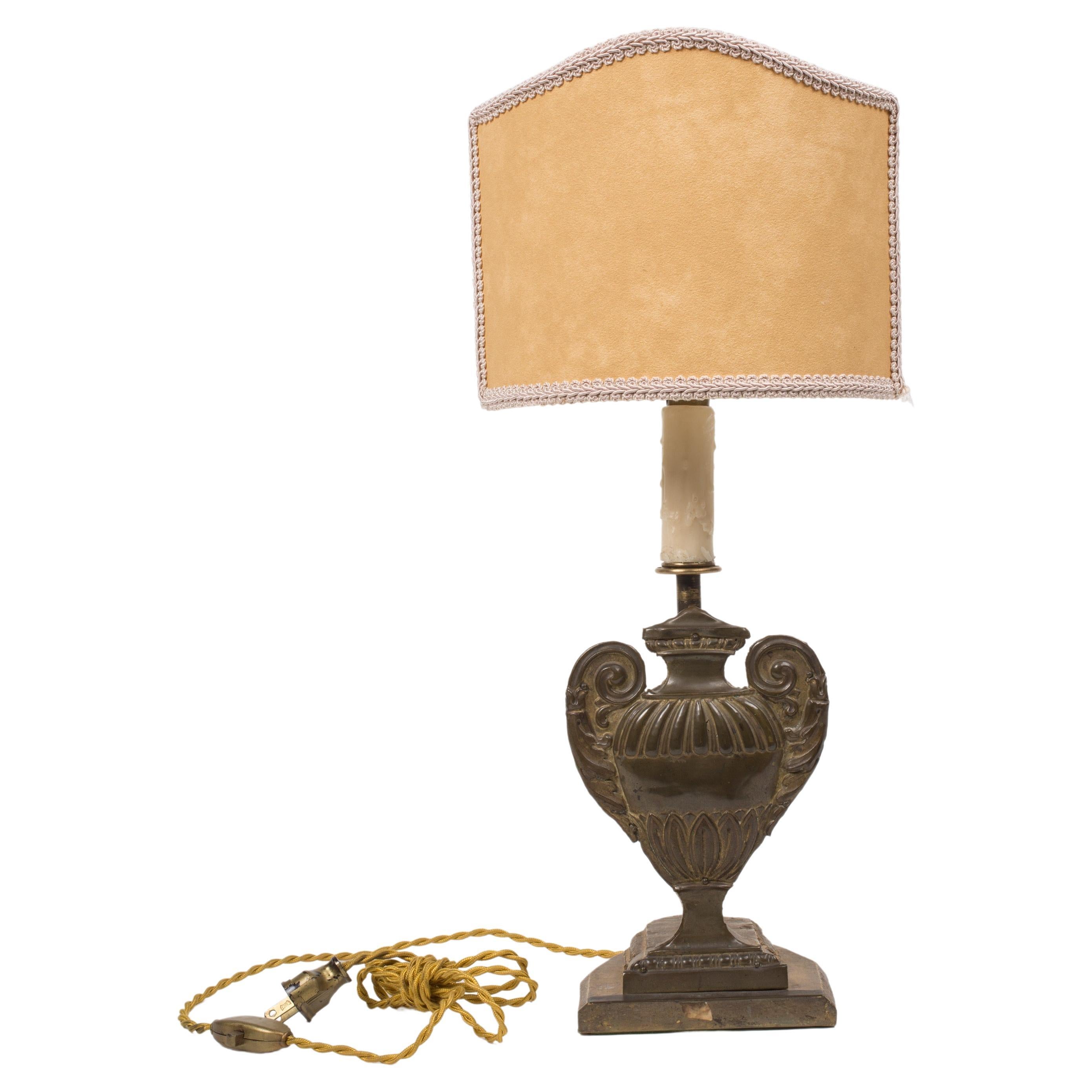 Small Tole Lamp, 19th Century
