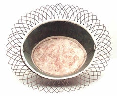 Tole Metal Filigree Basket