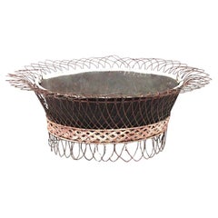 Tole Metal Filigree Basket