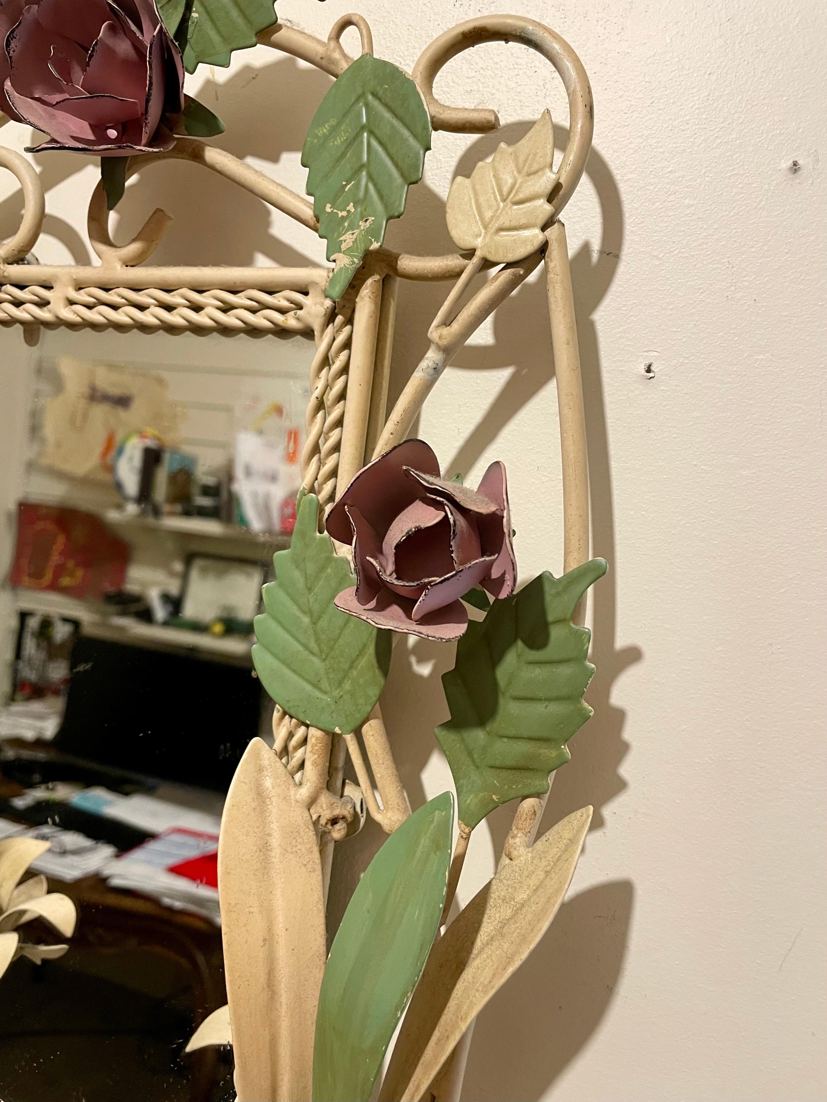 Candelabro Espejado Tole Pintado a mano en venta