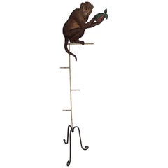 Tole Monkey with Pomegranate Towel Rack