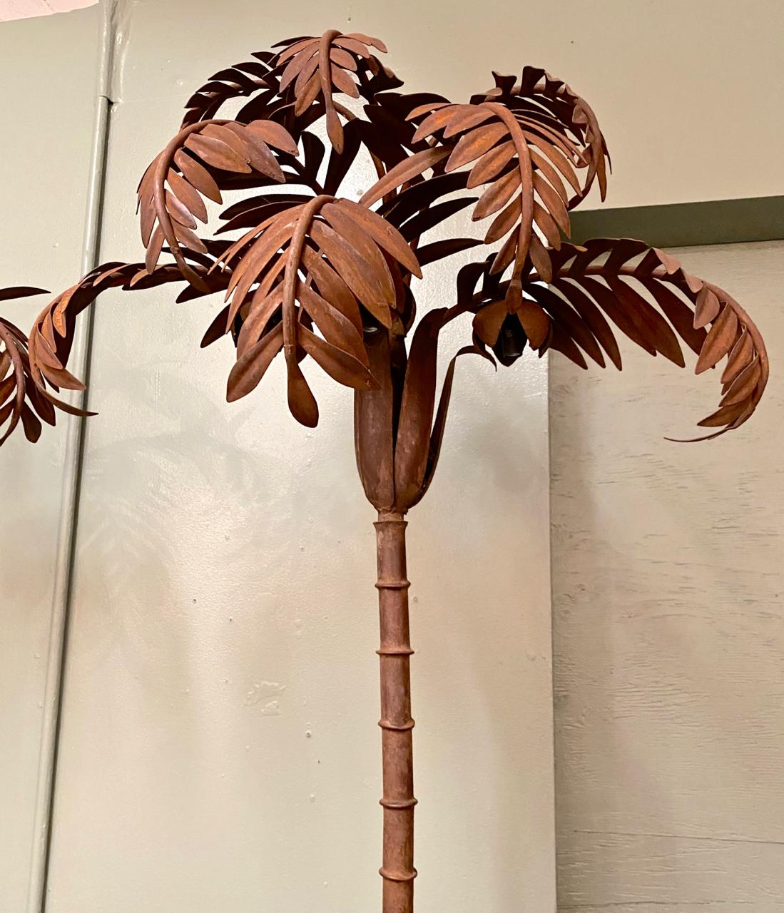 European Tole Palm Tree Floor Lights