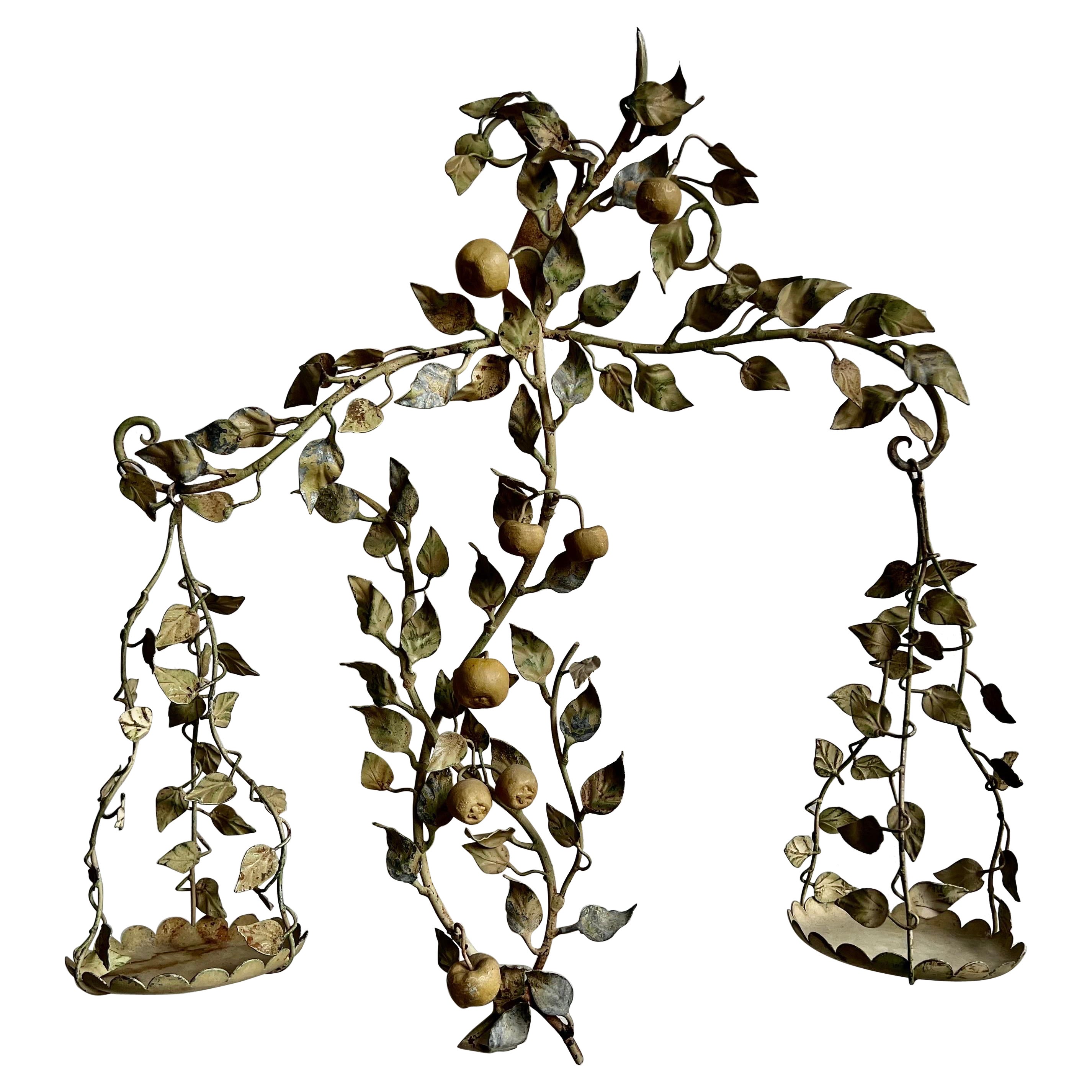 Tole Scale w/ Lemon Tree Decor-Early 20th Century