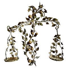 Tole Scale w/ Lemon Tree Decor-Early 20th Century