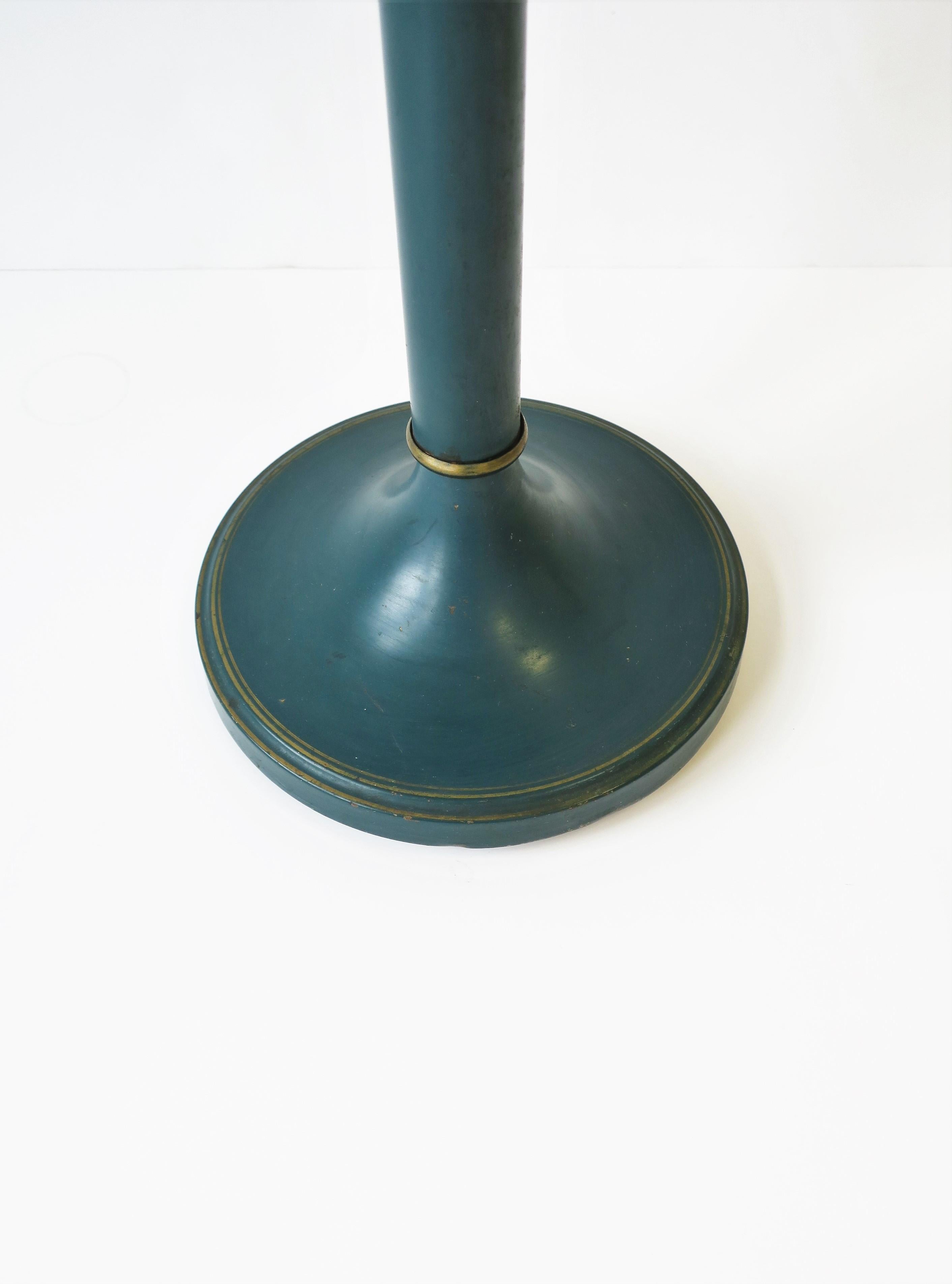 Tole Side Table in Blue and Gold 5