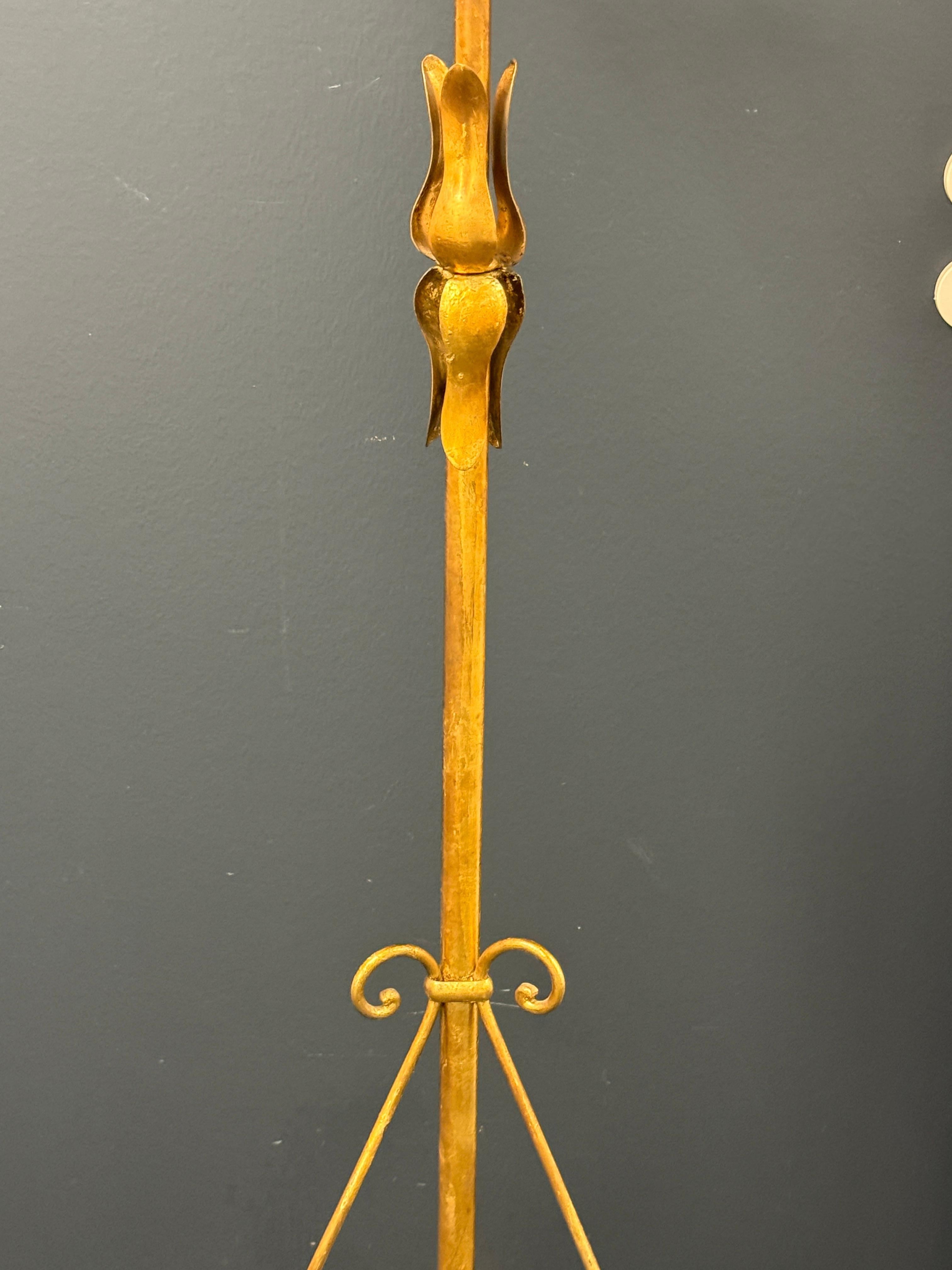 Porte-manteau en fer forgé doré, Koegl Allemagne années 1960 en vente 4