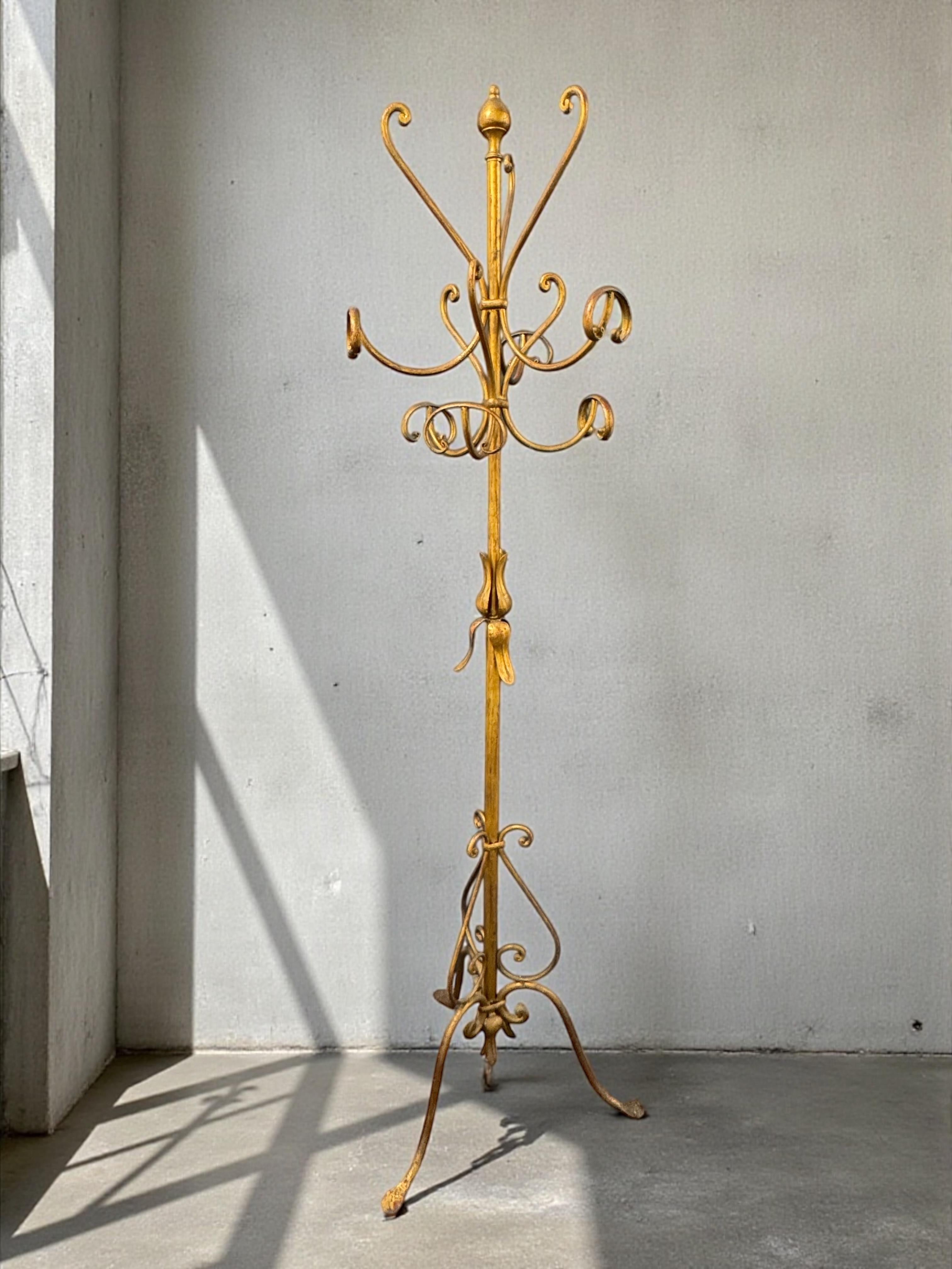 Appendiabiti in ferro battuto dorato, Koegl, Germania 1960 in vendita 6
