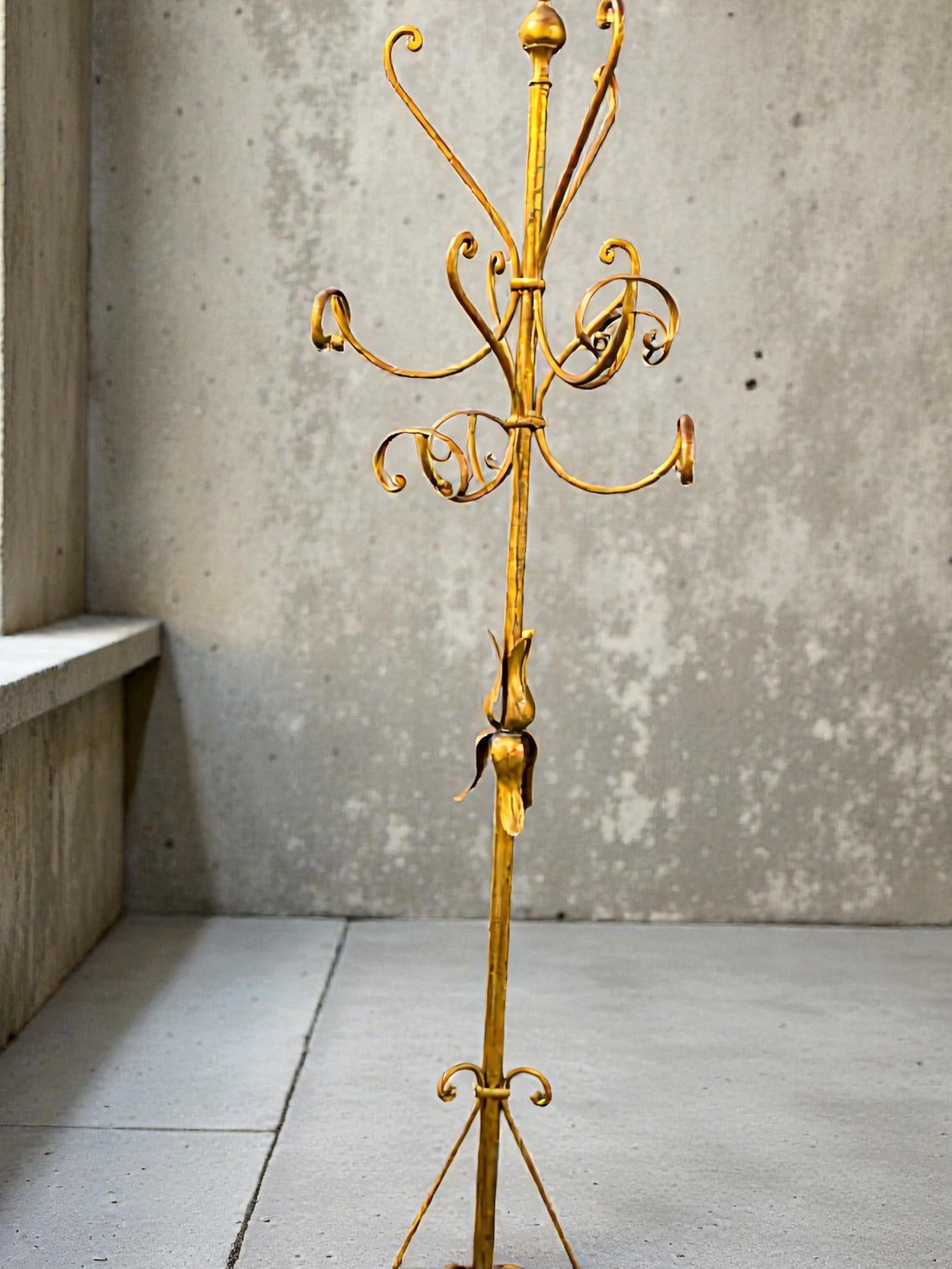Appendiabiti in ferro battuto dorato, Koegl, Germania 1960 in vendita 8