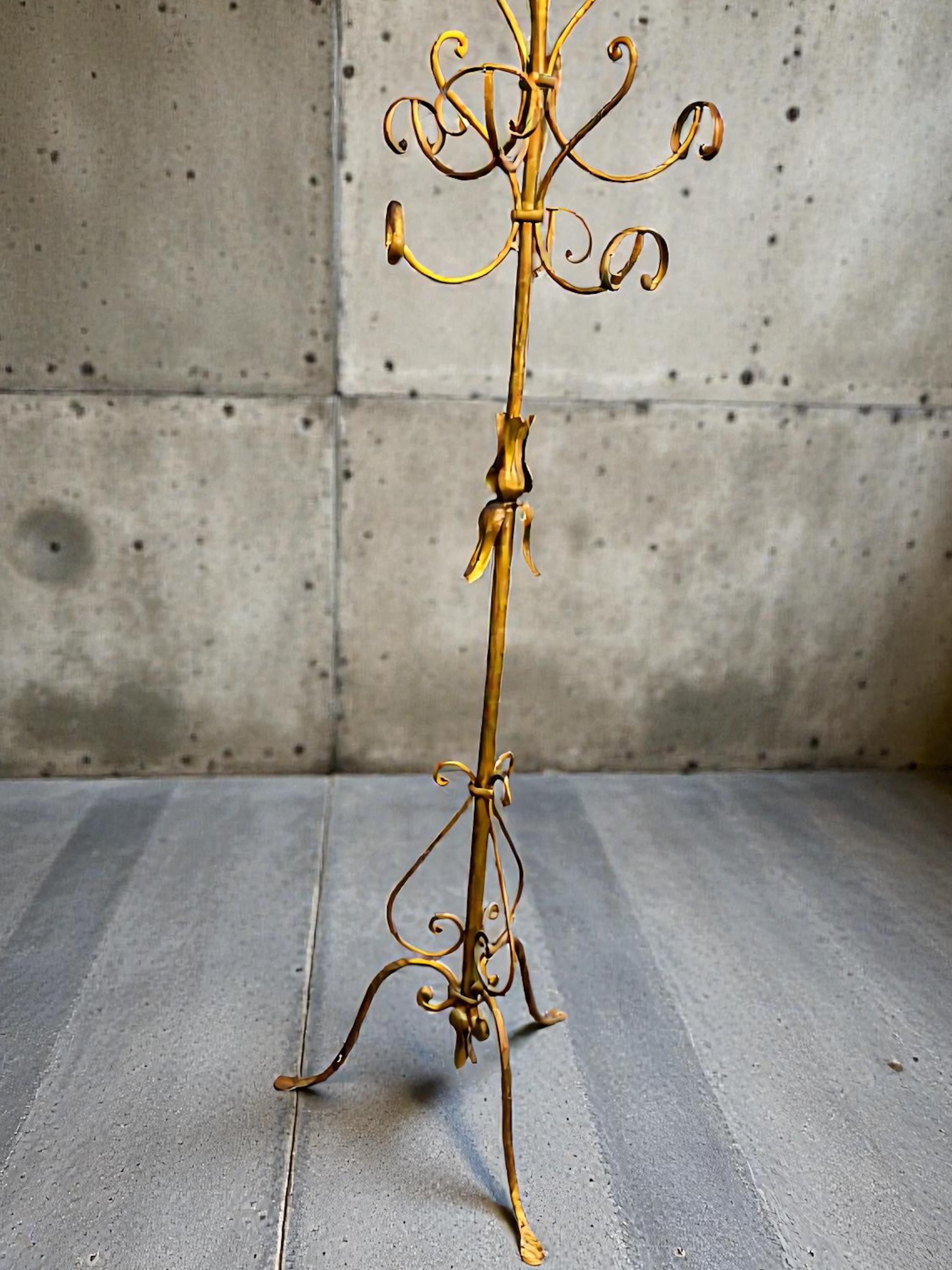 Appendiabiti in ferro battuto dorato, Koegl, Germania 1960 in vendita 10