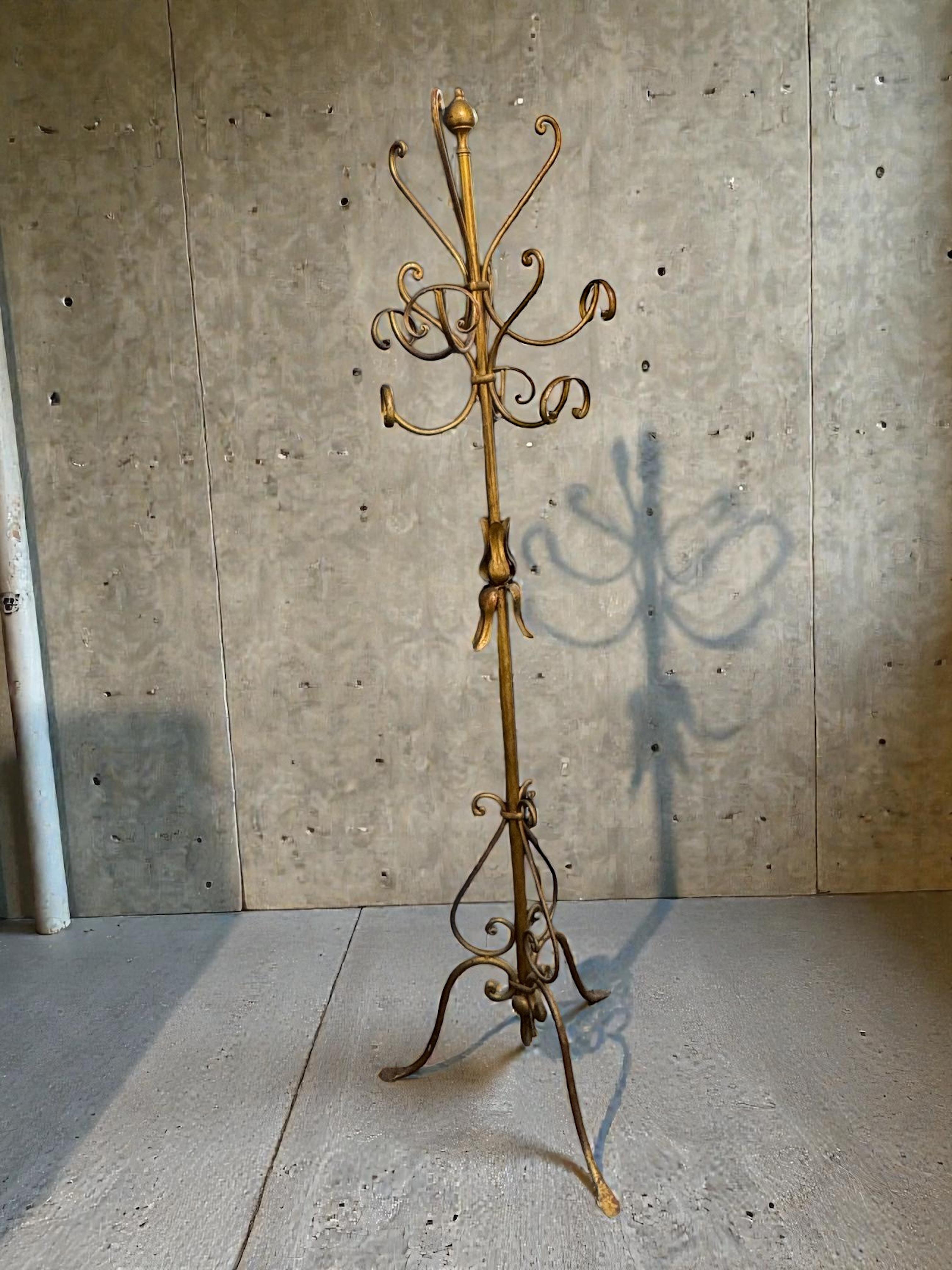 Appendiabiti in ferro battuto dorato, Koegl, Germania 1960 in vendita 12