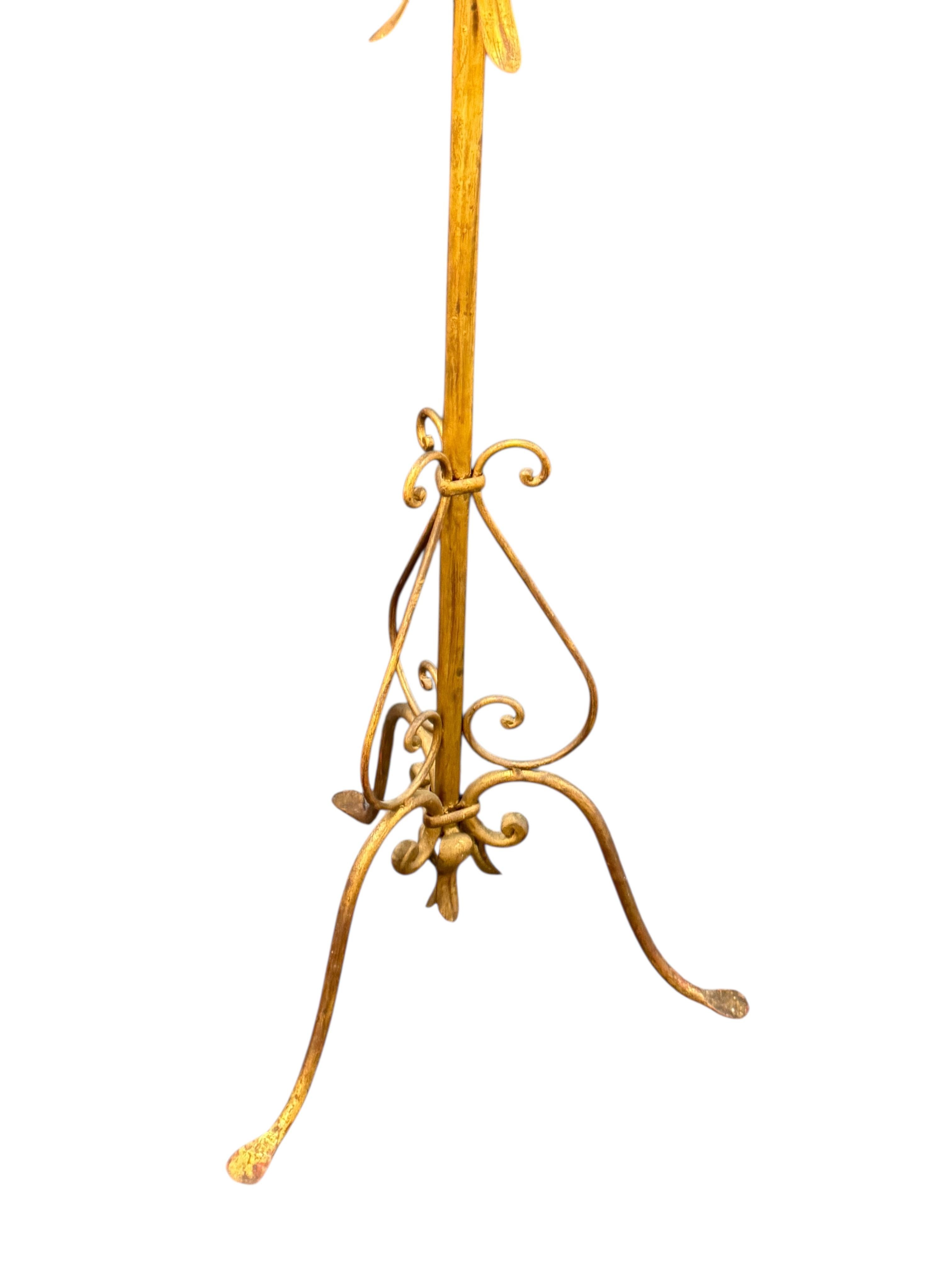 Mid-Century moderno Appendiabiti in ferro battuto dorato, Koegl, Germania 1960 in vendita