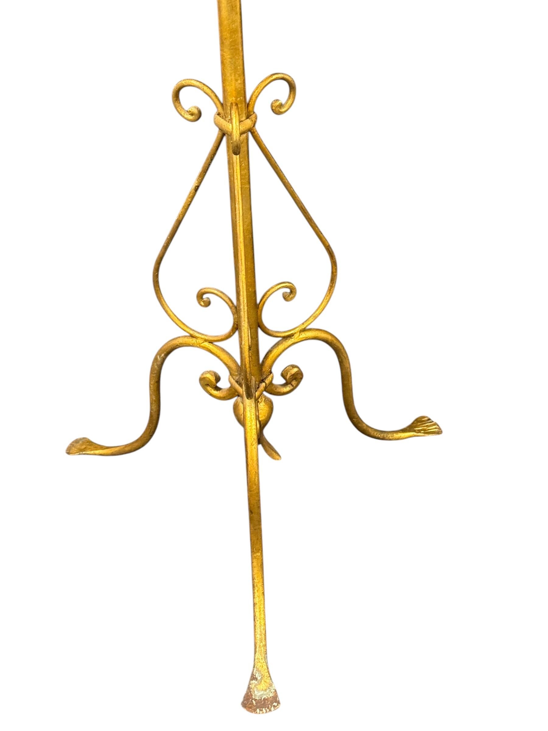 Métal Porte-manteau en fer forgé doré, Koegl Allemagne années 1960 en vente