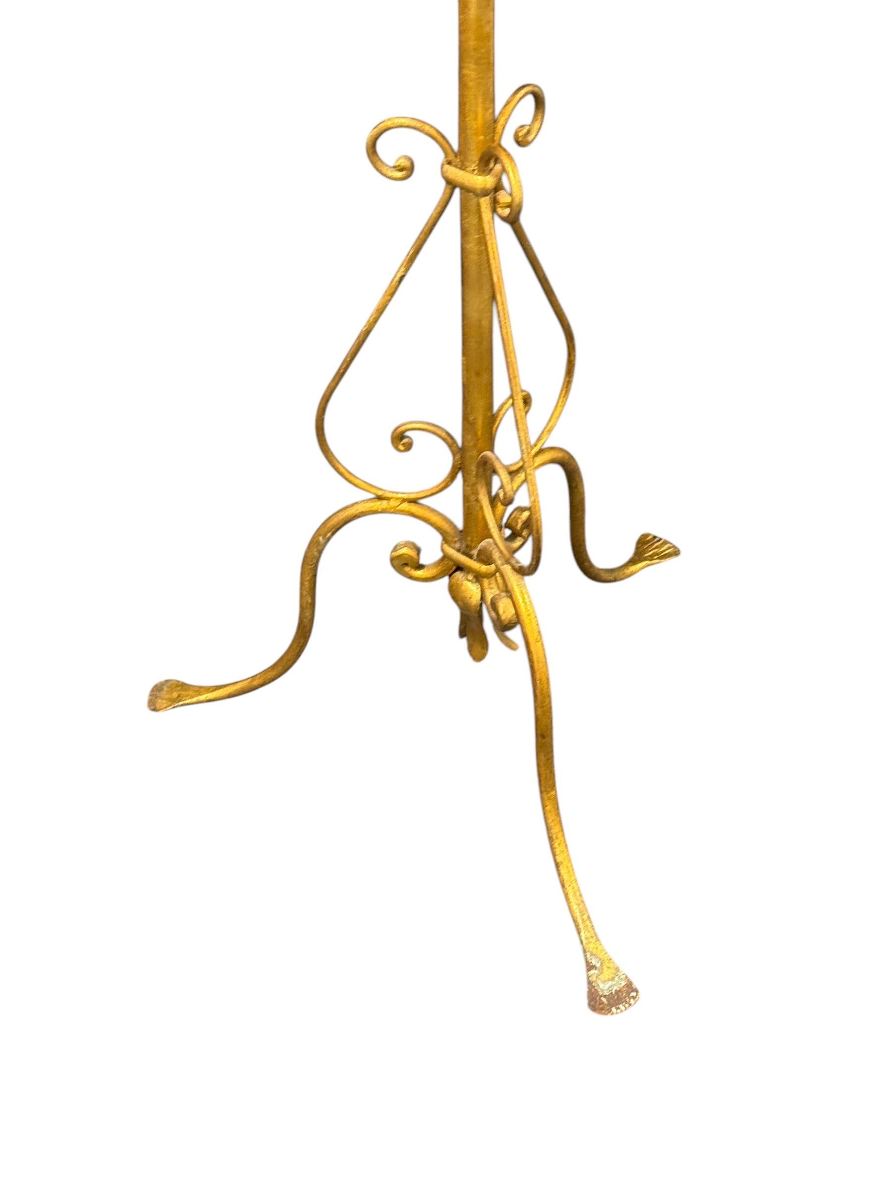 Porte-manteau en fer forgé doré, Koegl Allemagne années 1960 en vente 1