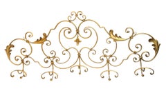 Tole Toleware gilt Metal Leaf and Rope Coatrack Italy, 1960s