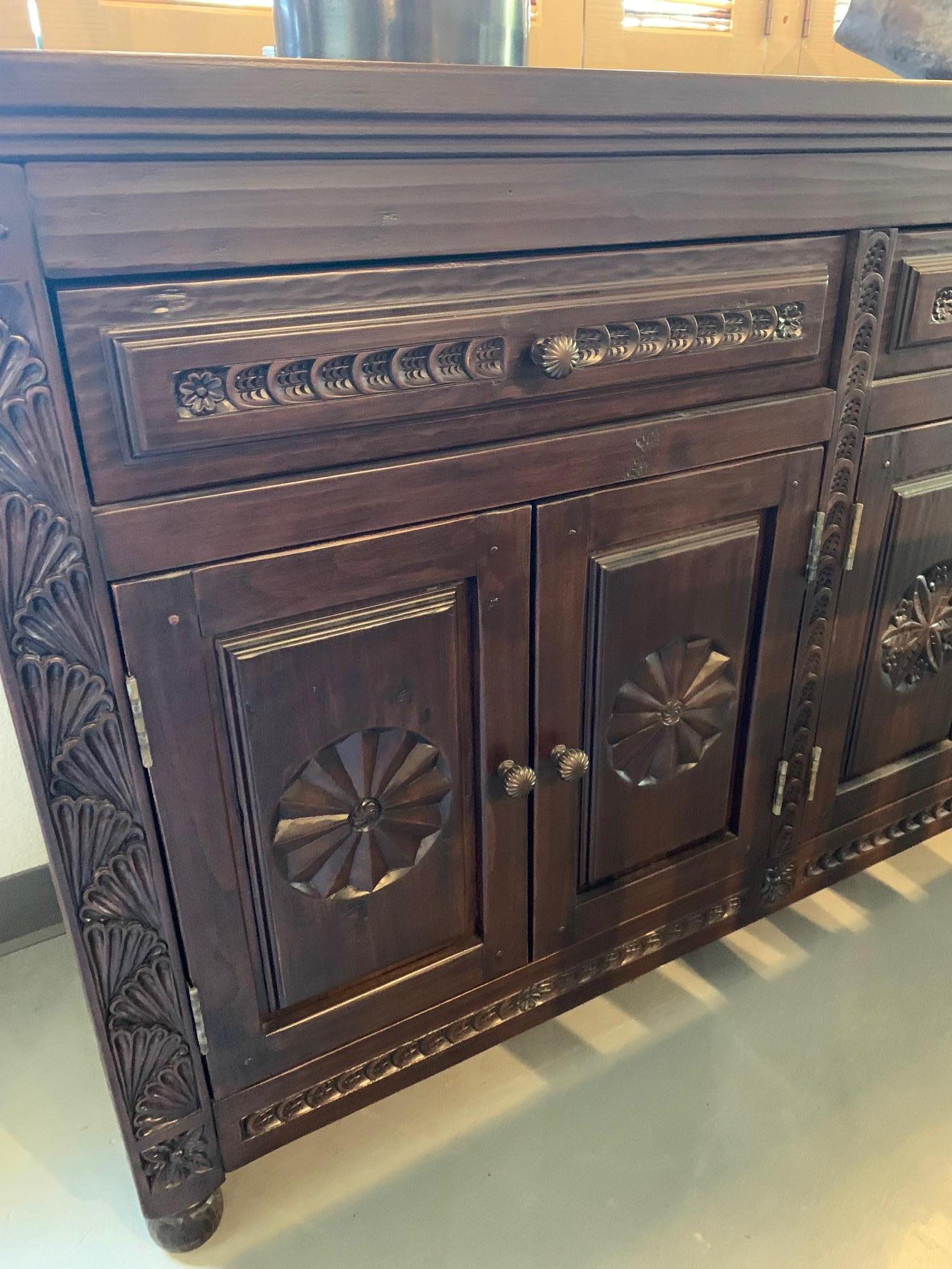 Hand-Carved Toledo Buffet For Sale