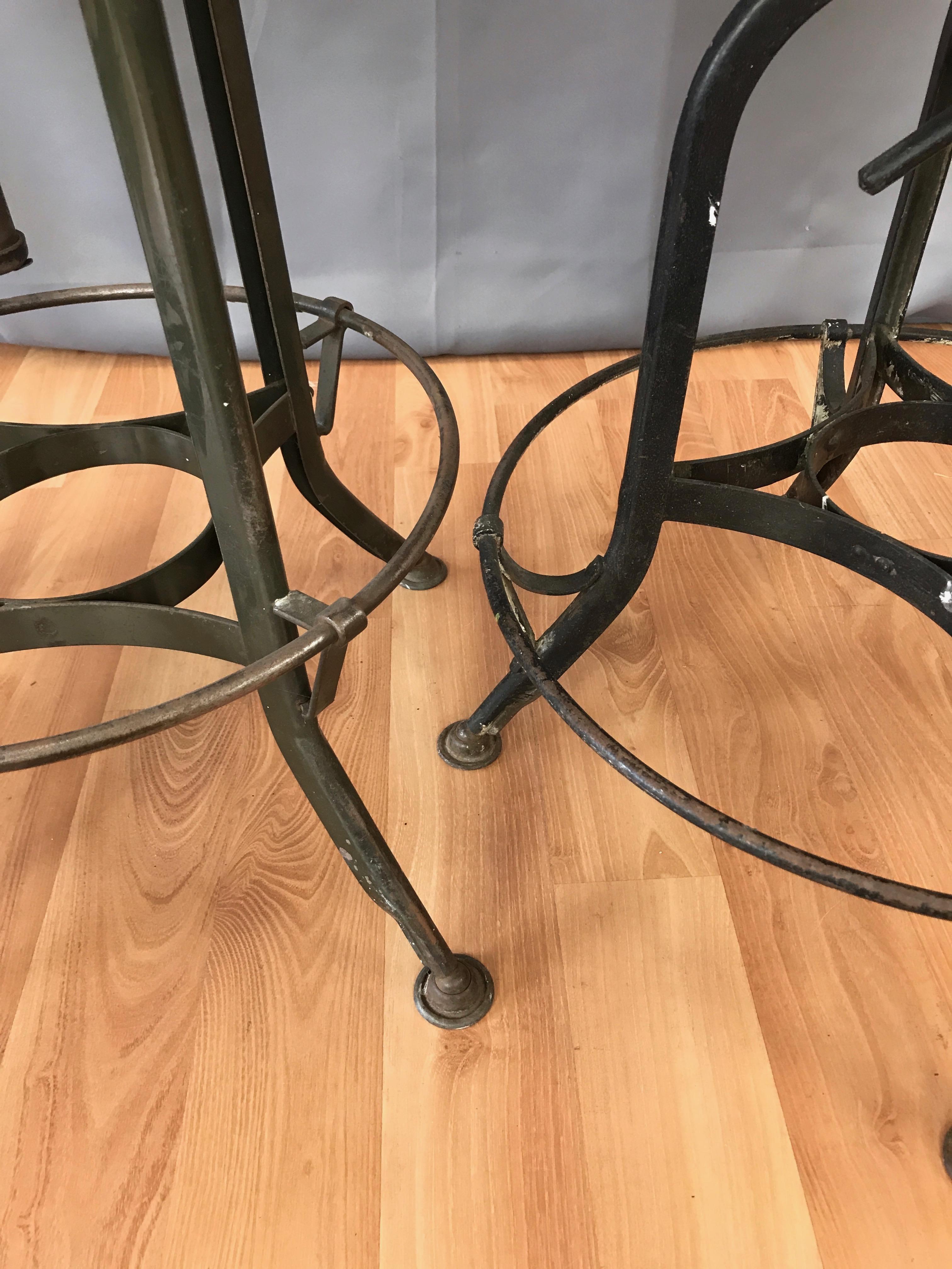 Toledo Industrial Adjustable Height Swivel Stools with Backs, Two Available 12