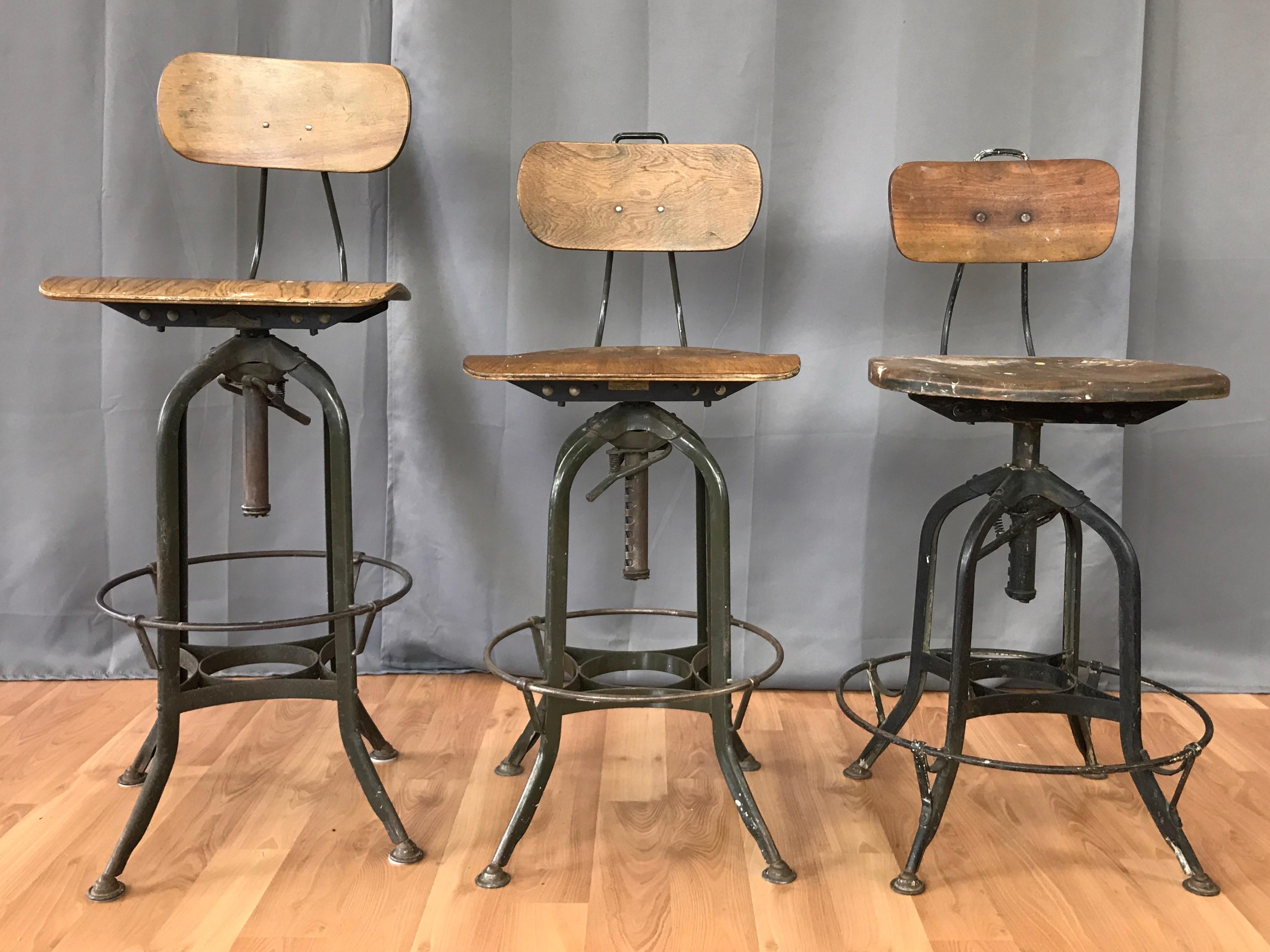 adjustable stools with backs