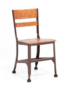 Toledo Industrial Metal Furniture Company Chairs Steel Plywood Seat a Set of 4