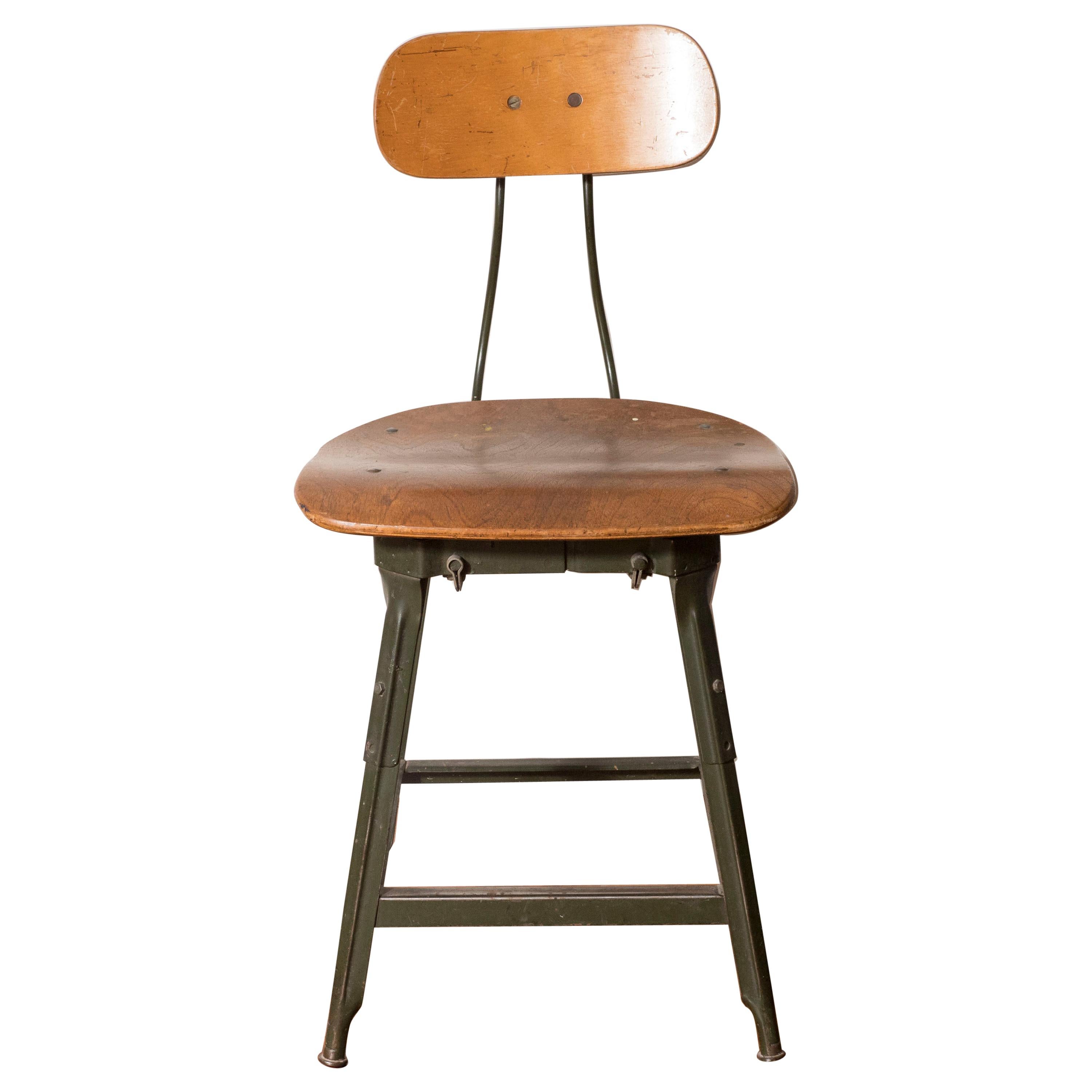 Toledo Metal Furniture Co. Drafting Stool, Toledo USA, circa 1940s