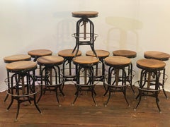 Toledo Metal Furniture Company UHL Steel Industrial Stools, Set of 12
