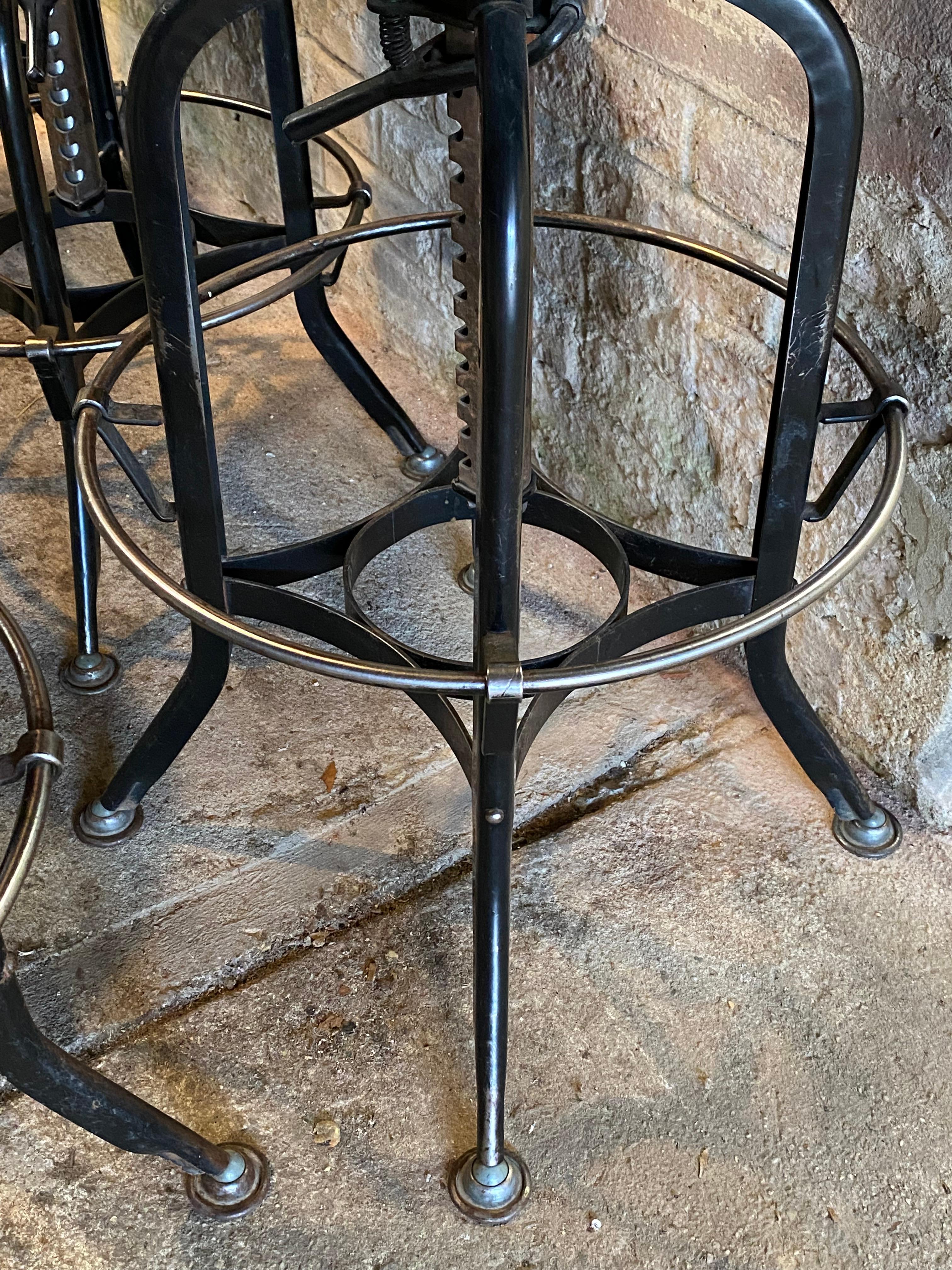 Toledo Metal Furniture Industrial Adjustable Stools, Set of Twelve 7