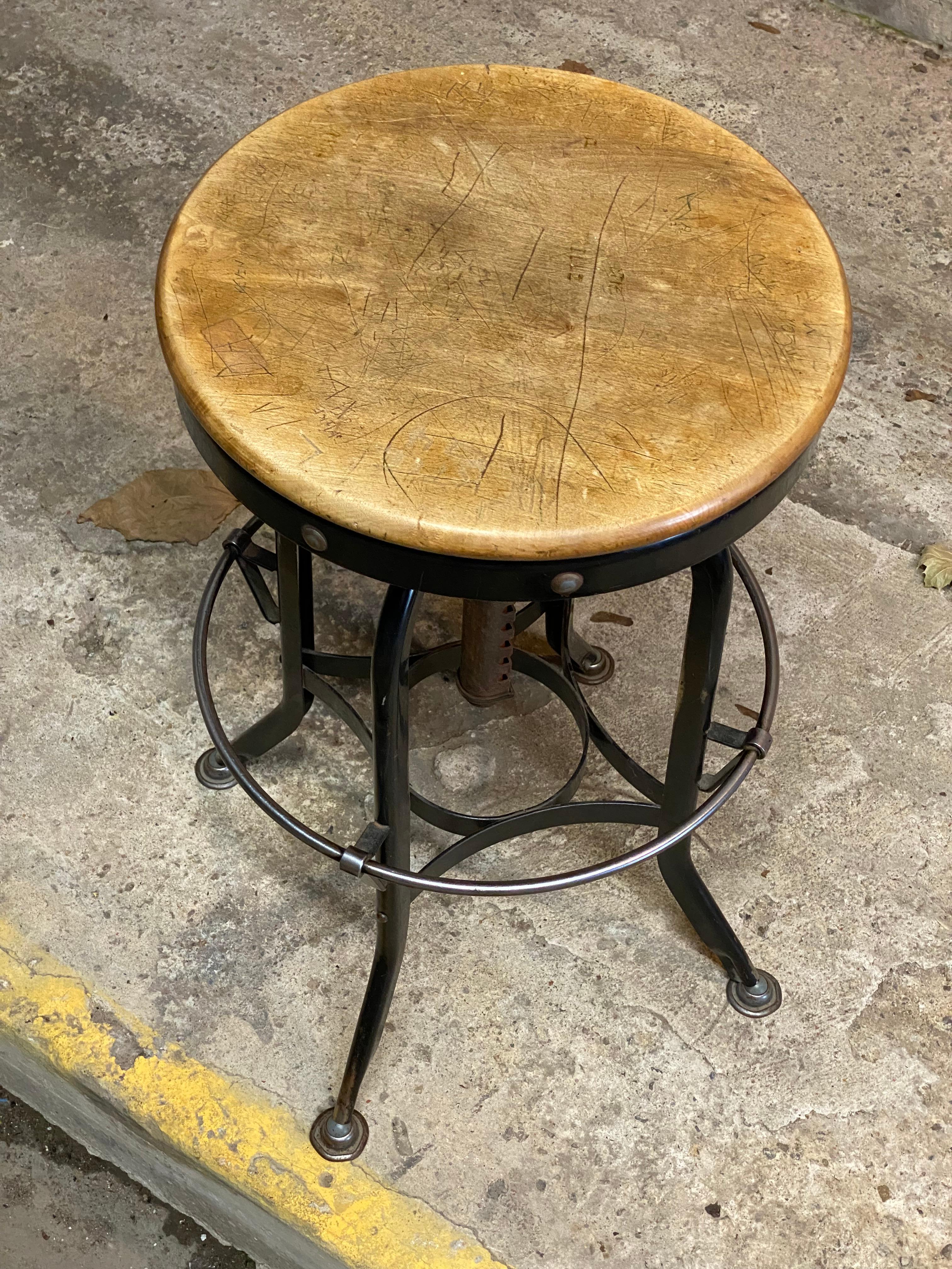 Toledo Metal Furniture Industrial Adjustable Stools, Set of Twelve 1