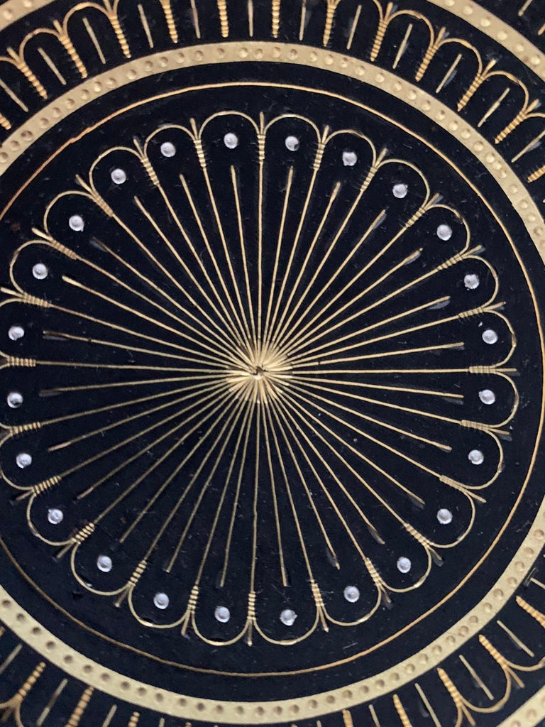 Toledo Plate "Damasquinado" Gold and Stell, 20th Century For Sale at