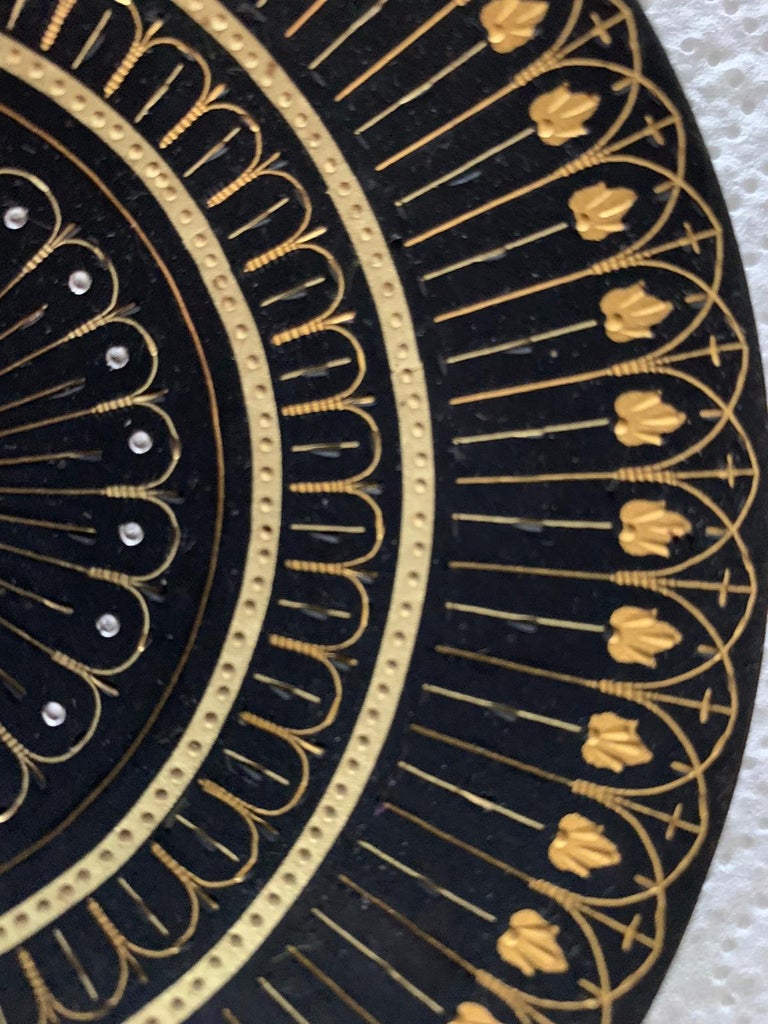 Toledo Plate "Damasquinado" Gold and Stell, 20th Century For Sale at