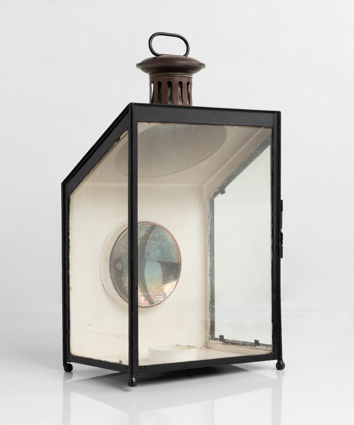 Toleware Lantern, England, circa 1850

Candle lantern with metal convex refectory.