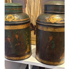 Toleware Teekanister - Paar, CIRCA 1880