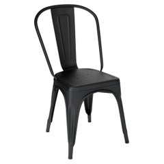Silla Tolix A de interior pintada en negro