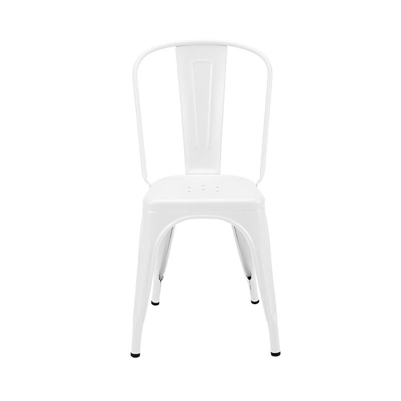 The Tolix A+ chair is the enhanced version of chair A (+ 4 cm) offering a seat height of 47,5 cm. This new height makes it possible to adapt to the standard height tables 74/75 cm and thus to allow a better comfort. Identical to Chair A, the A+