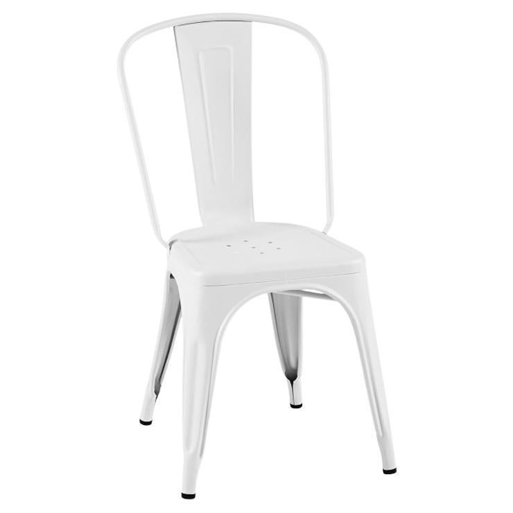 Tolix A Chair Indoor Painted in White For Sale
