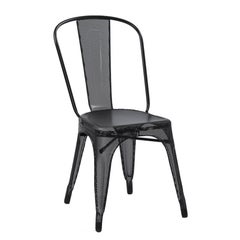 Tolix A Chair Perforated Outdoor Painted in Black