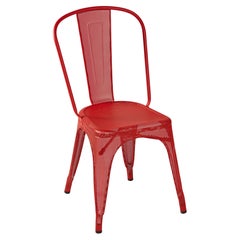 Tolix A Chair Perforated Outdoor Painted in Chili