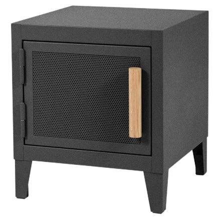 Serrure d'intérieur perforée Tolix B1 H45 peinte en bois graphite en vente