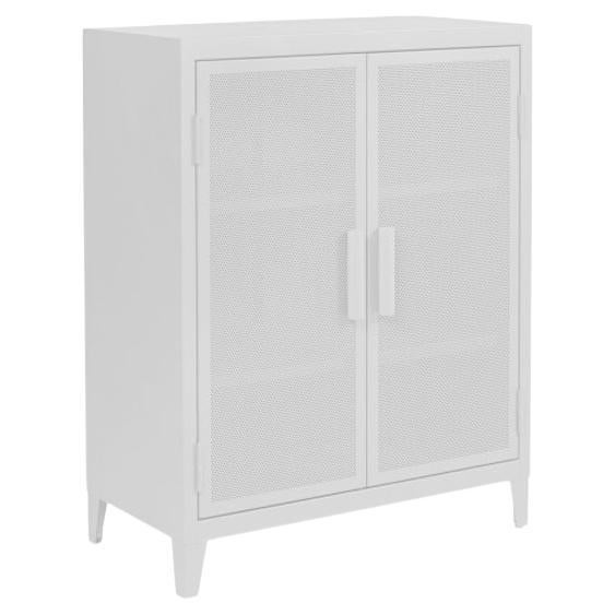 Tolix B2 Low Locker Perforated Indoor Painted in White For Sale