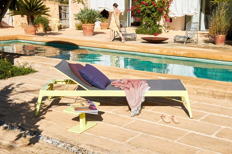 Tolix Bain De Soleil Outdoor Lounge In Stainless Steel By Frederic