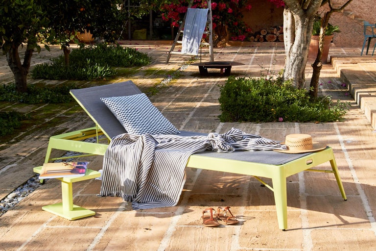 Tolix Bain De Soleil Outdoor Lounge In Stainless Steel By Frederic