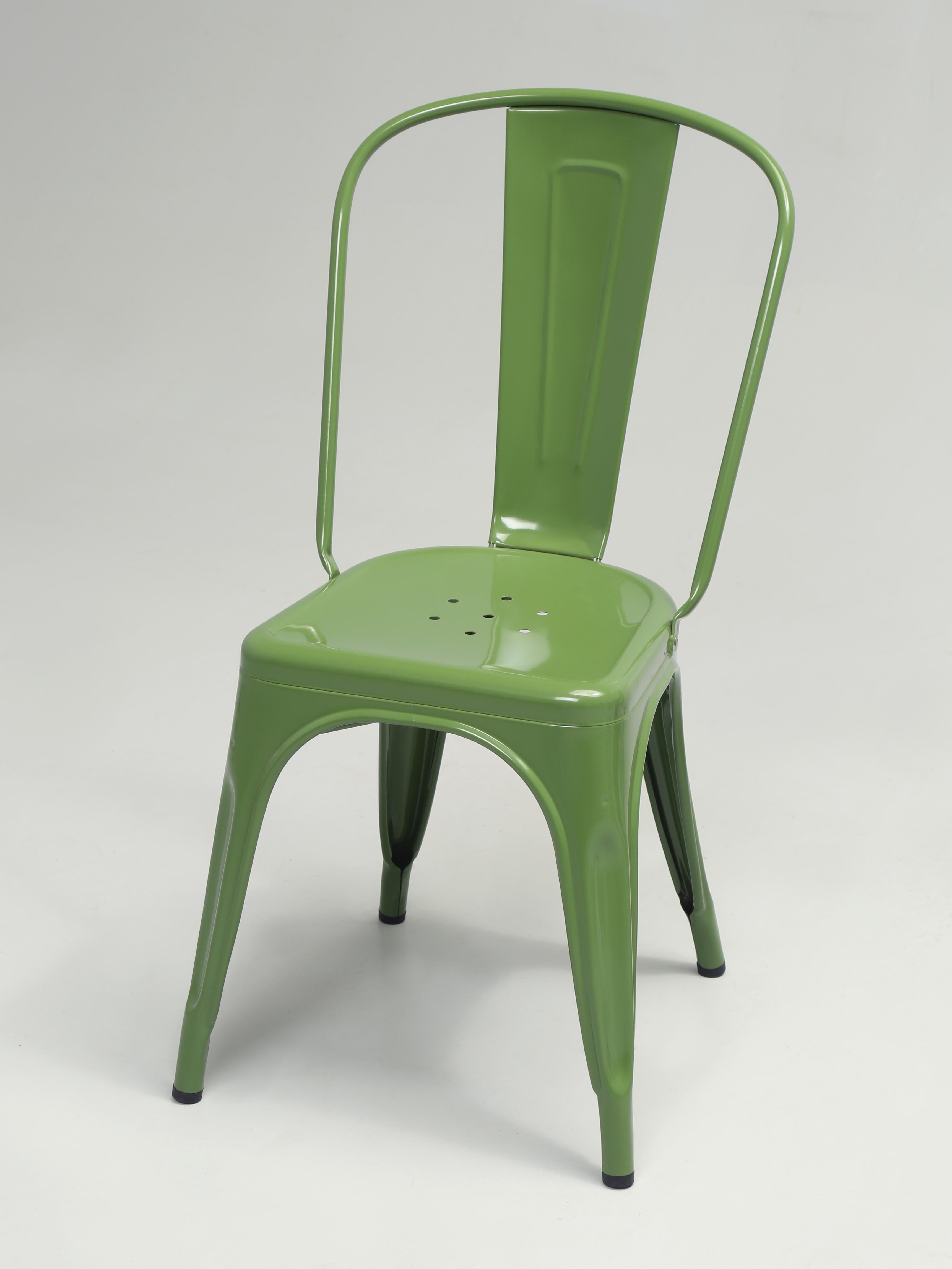 Industrial Tolix Fern Green Original Made in France - Set of (8) Hundreds More Available