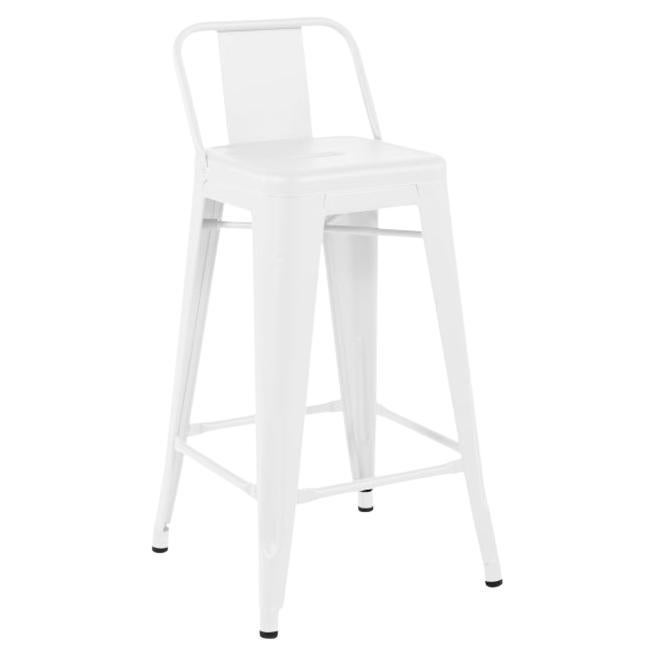 Tolix HPD75 Stool Indoor Painted in White For Sale