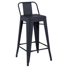 Tolix HPD75 Stool Outdoor Painted MFT in Night Blue