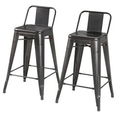 Tolix Made in France Counter Height Stool in Matte Charcoal Showroom Samples