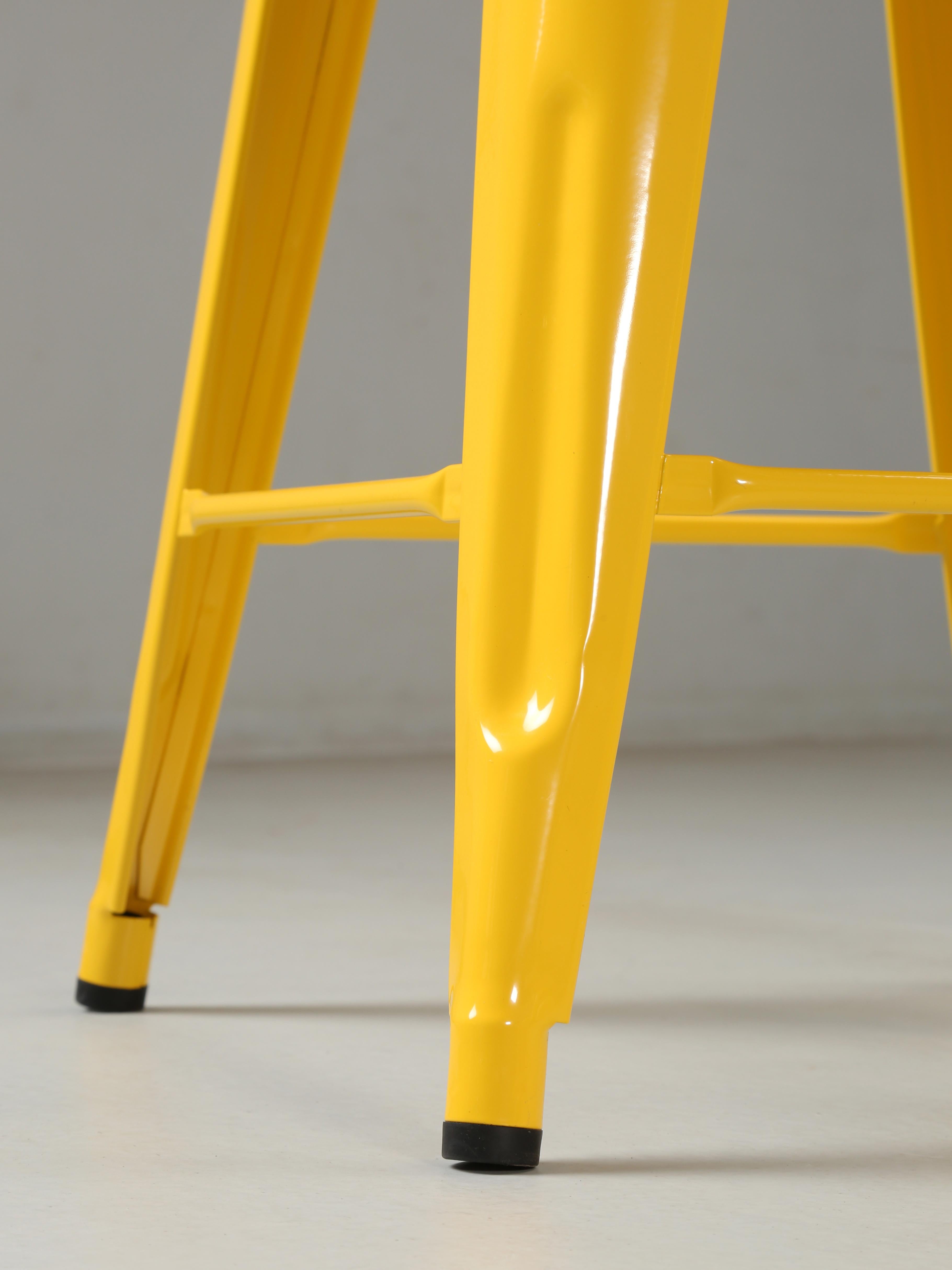 Hand-Crafted Tolix Made in France Steel Stacking Stools 100's in Stock, Most Colors Available For Sale
