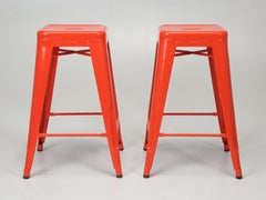 Sgabelli da banco Tolix Original French Arancione Set (2) Altri colori disponibili