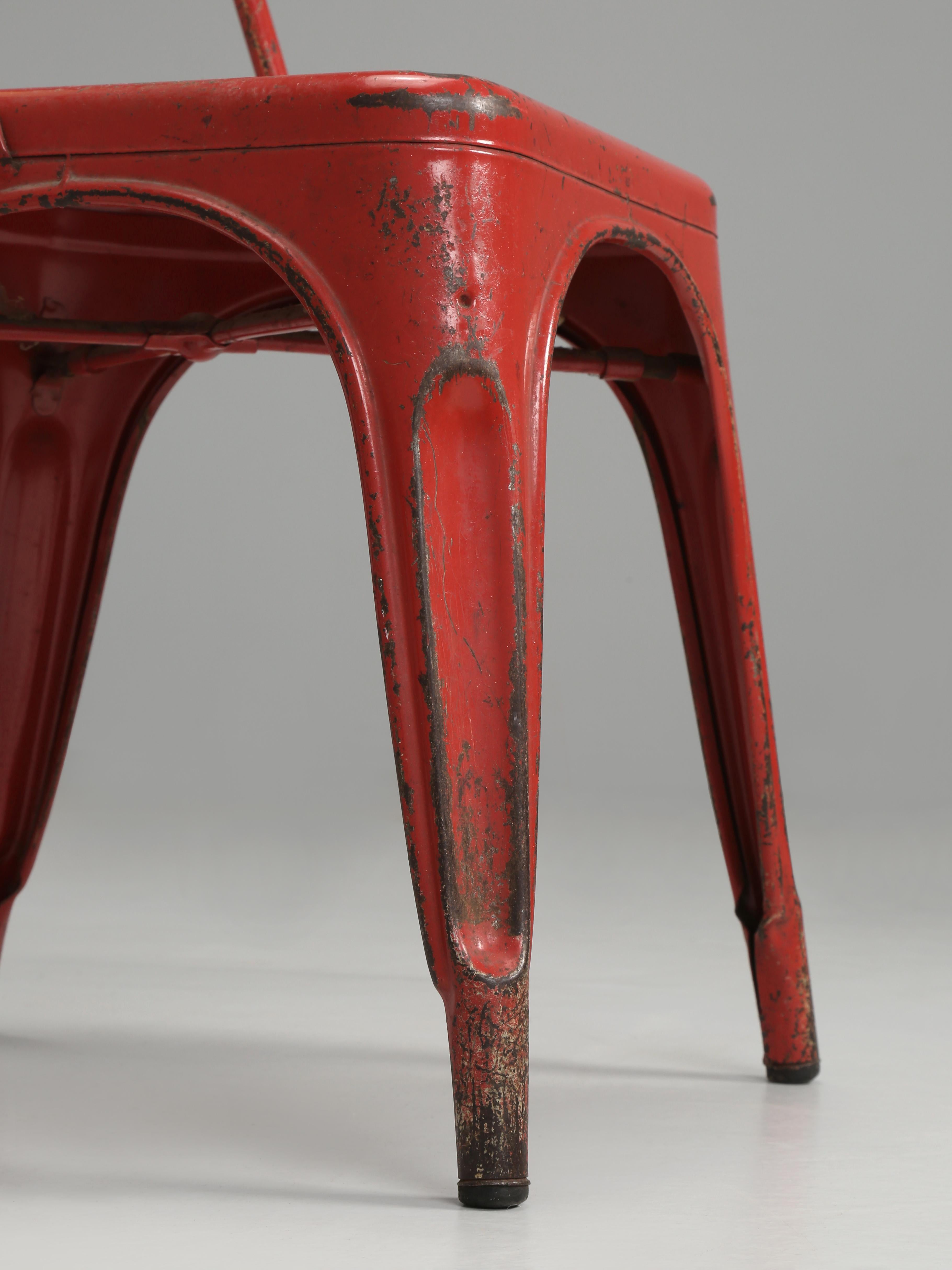 Tolix Stahlstühle Französisch ca. 1950er Jahre Originalfarbe '1500' Erhältlich sowohl neu als auch gebraucht im Angebot 4