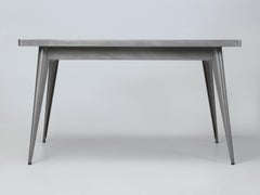 Tolix Steel Small Table Made in France Powder Coated Silver As New Condition