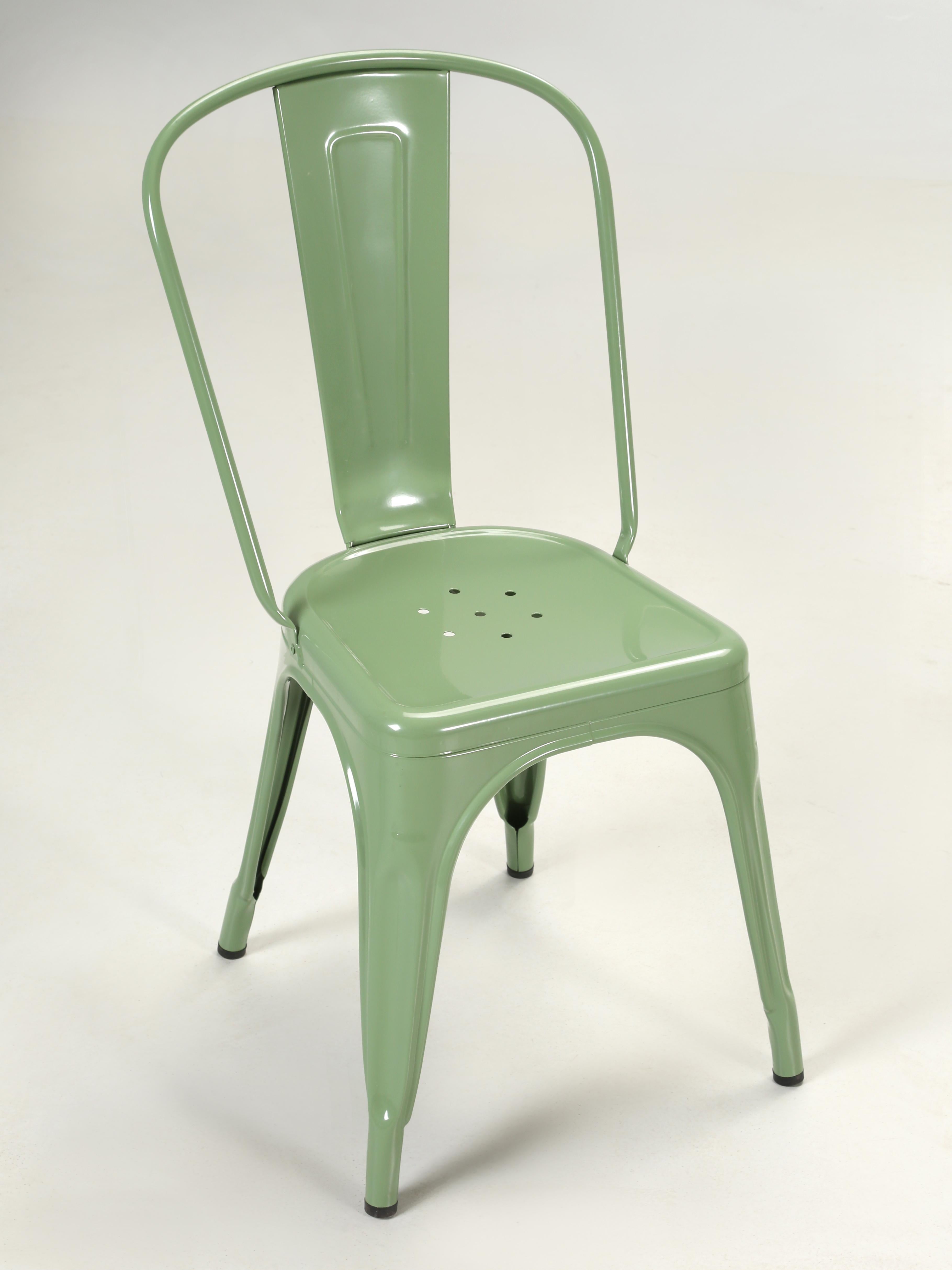 Industrial Tolix Steel Stacking Chairs Set '6' French Hundred's Available Showroom Samples