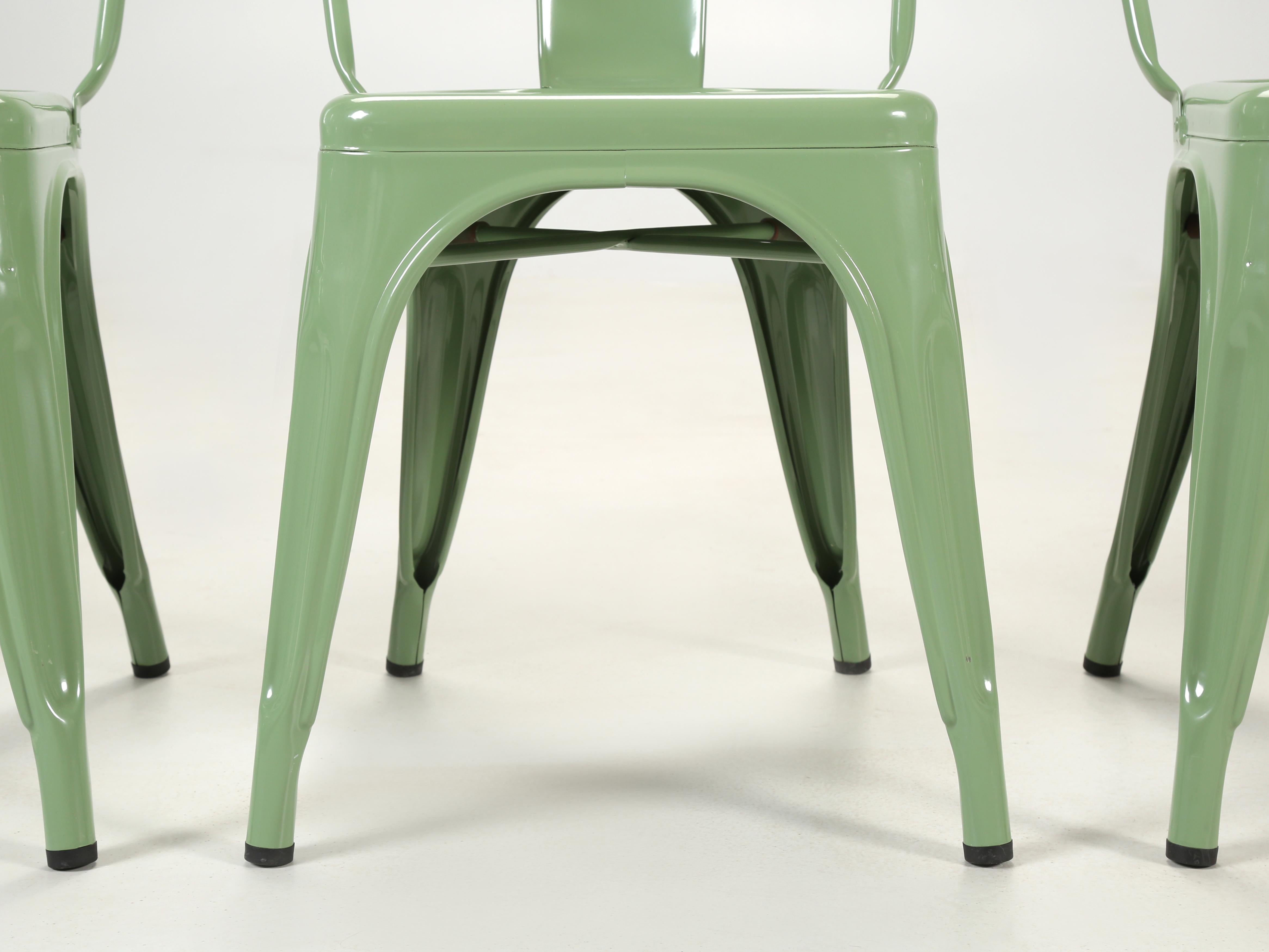 Tolix Steel Stacking Chairs Set '6' French Hundred's Available Showroom Samples 2